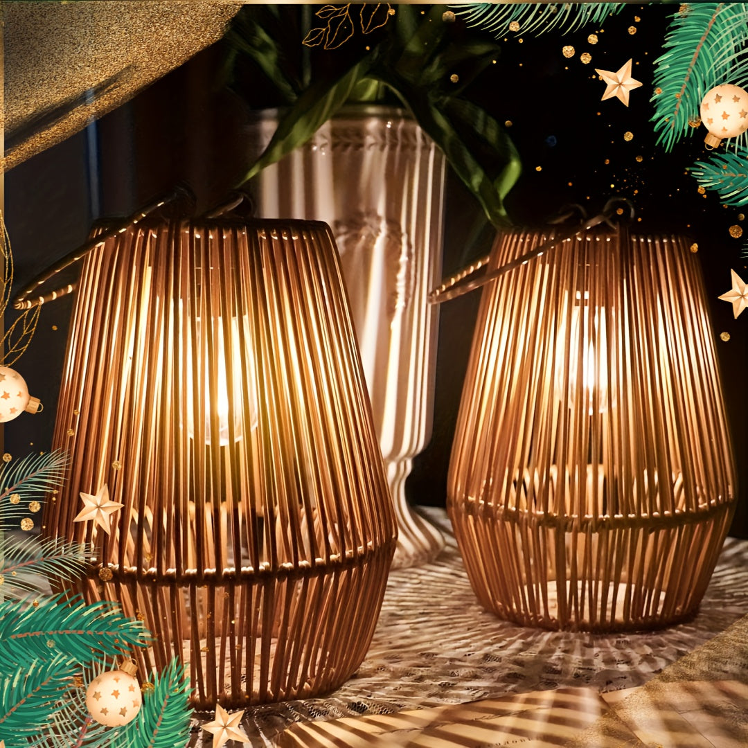Lanterna Woven Solari – Illuminazione Elegante per Giardino e Patio