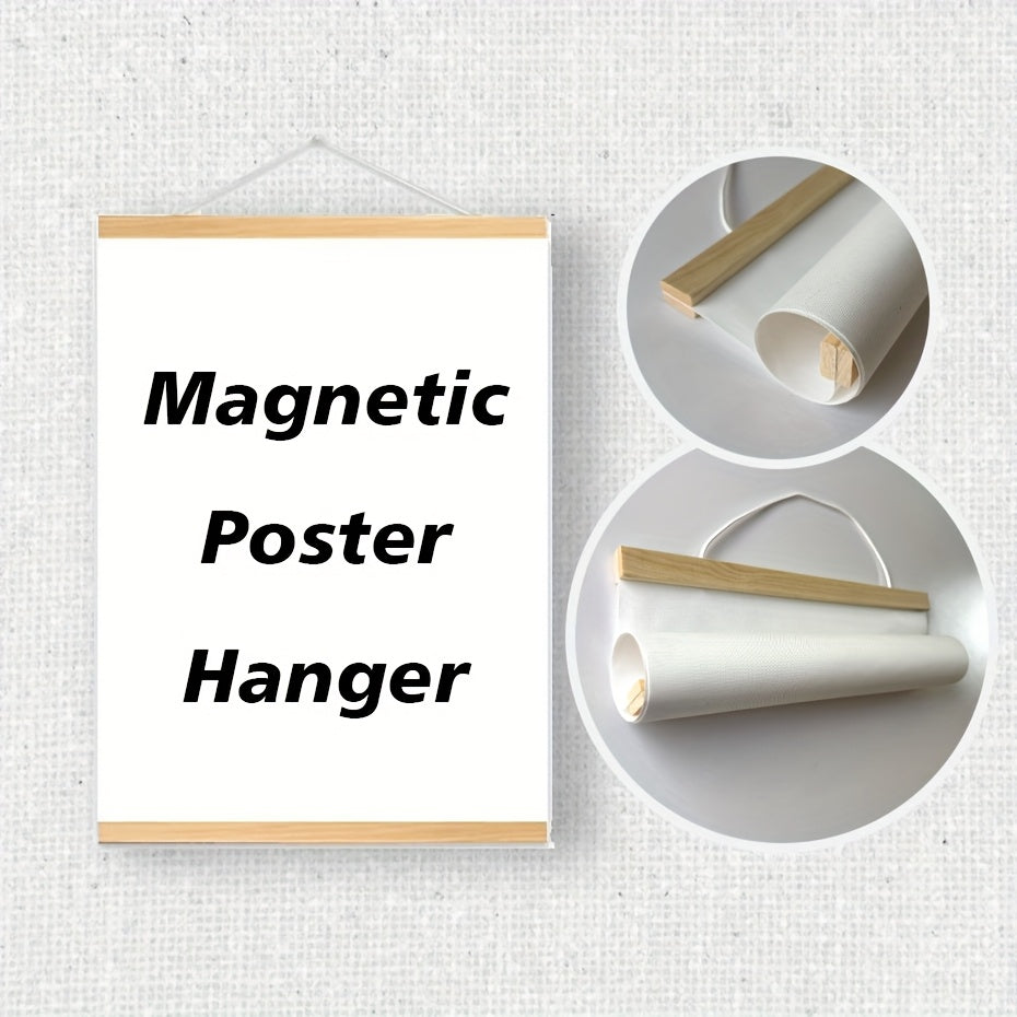 Appendino Magnetico in Legno per Poster – Decorazione da Parete Semplice e Stile