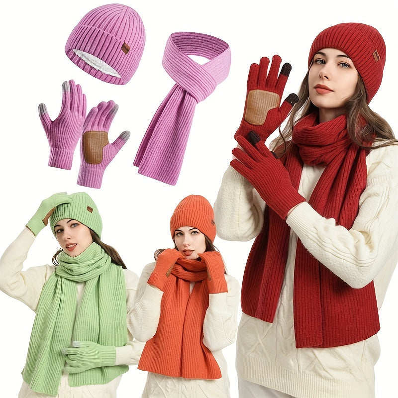 Set Invernale Allegro - Cappello, Sciarpa e Guanti per Coppie