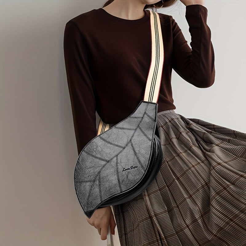 Borsa a Tracolla Vintage in Ecopelle – Cintura Regolabile con Chiusura a Fibbia