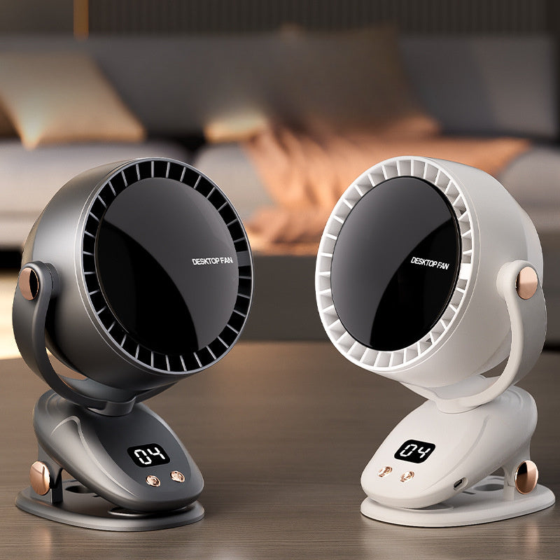 Ventilatore Portatile Senza Pale con Display Digitale – Raffreddamento Silenzioso e Ricaricabile per Interni ed Esterni