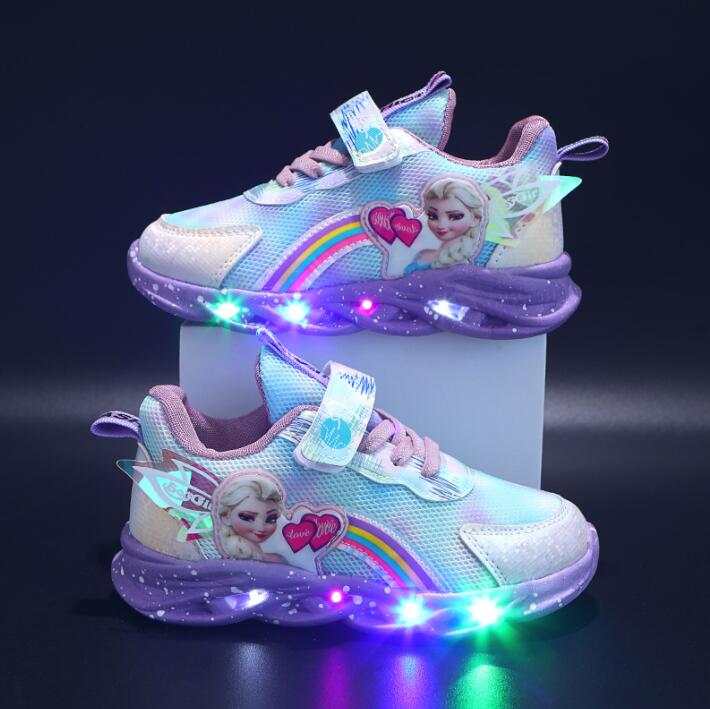 Sneakers Glitter Arcobaleno - Scarpe LED per Bambini Avventurosi