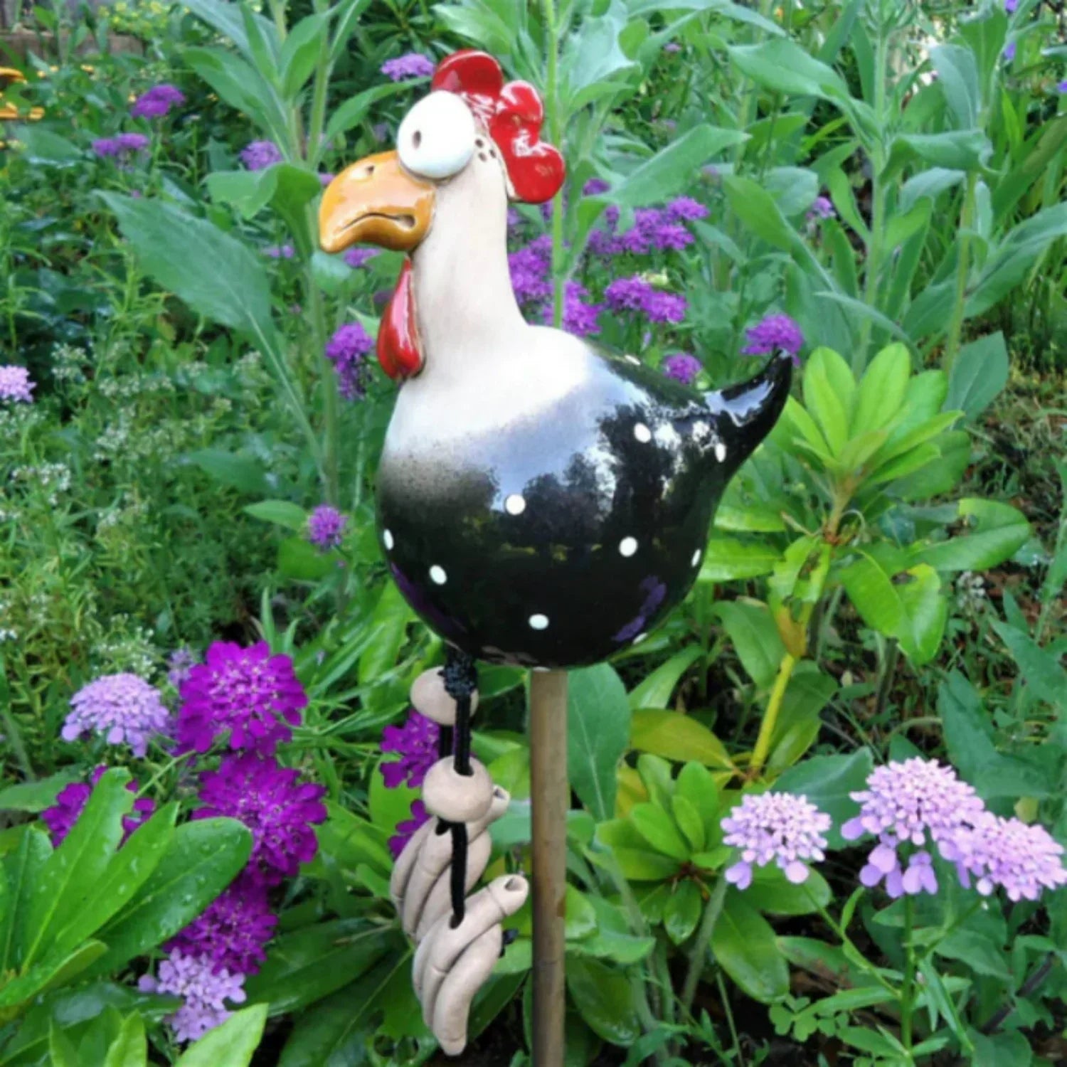 Decorazione Giocosa con Galline da Giardino - Accessori Allegri per Esterni