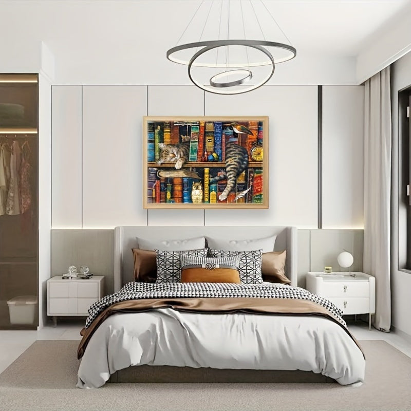 Puzzle Gatto sulla Mensola dei Libri – Per Amanti dei Puzzle e dei Gatti