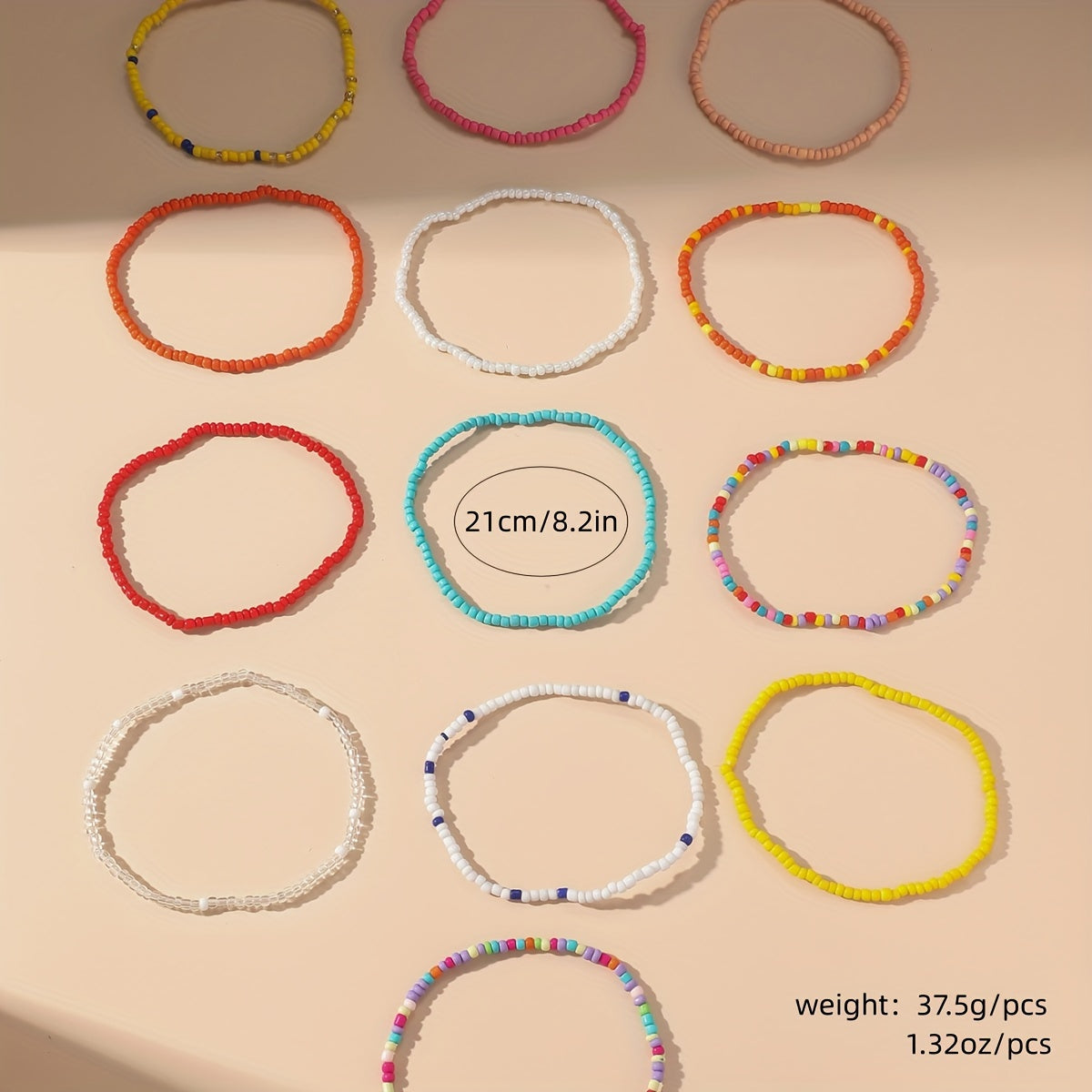 Set di 13 Braccialetti alla Caviglia Bohemien - Accessori in Perline Fatti a Mano per l'Estate