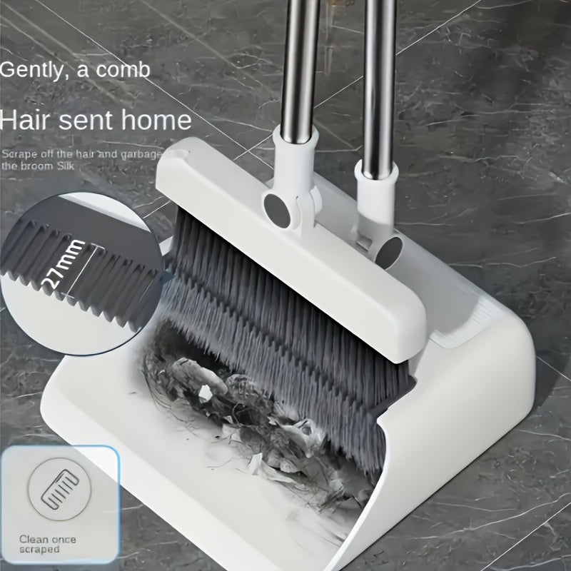 Set di Scopa e Paletta 3-in-1 Pieghevole – Soluzione Pratica per Pulizie Veloci ed Efficienti