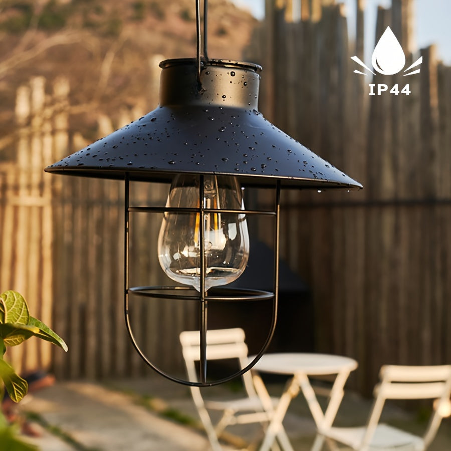 Set di 2 Lanterna Solari Retro – Lampade Vintage per Giardino e Balcone