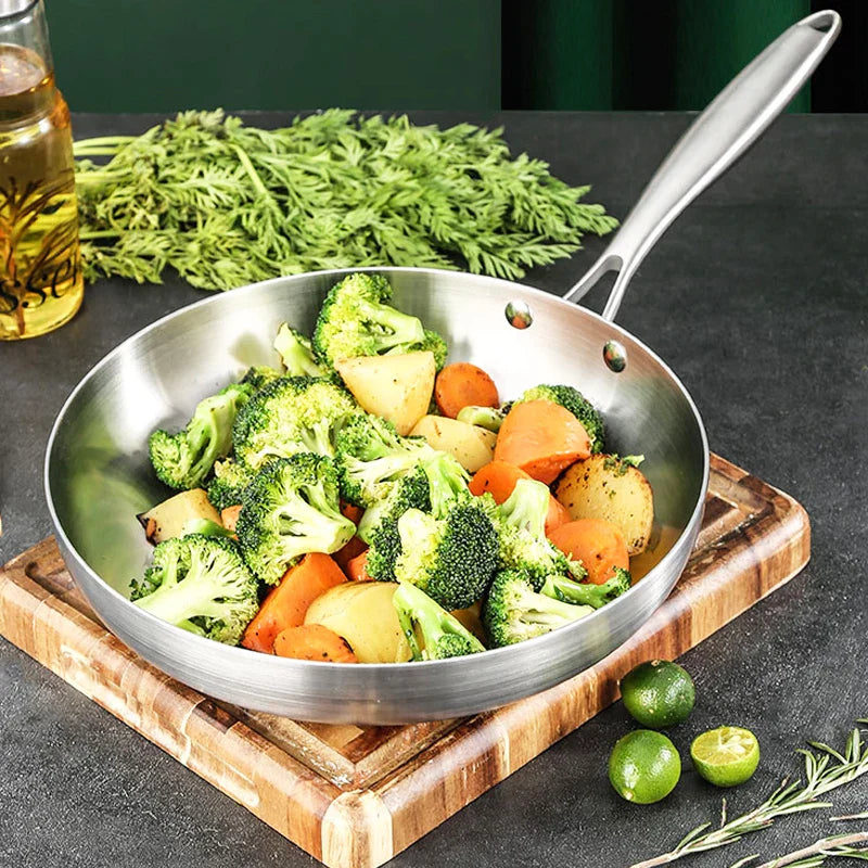 ChefSteel Padella in Acciaio Inossidabile – Cucinare in Modo Professionale e Stile