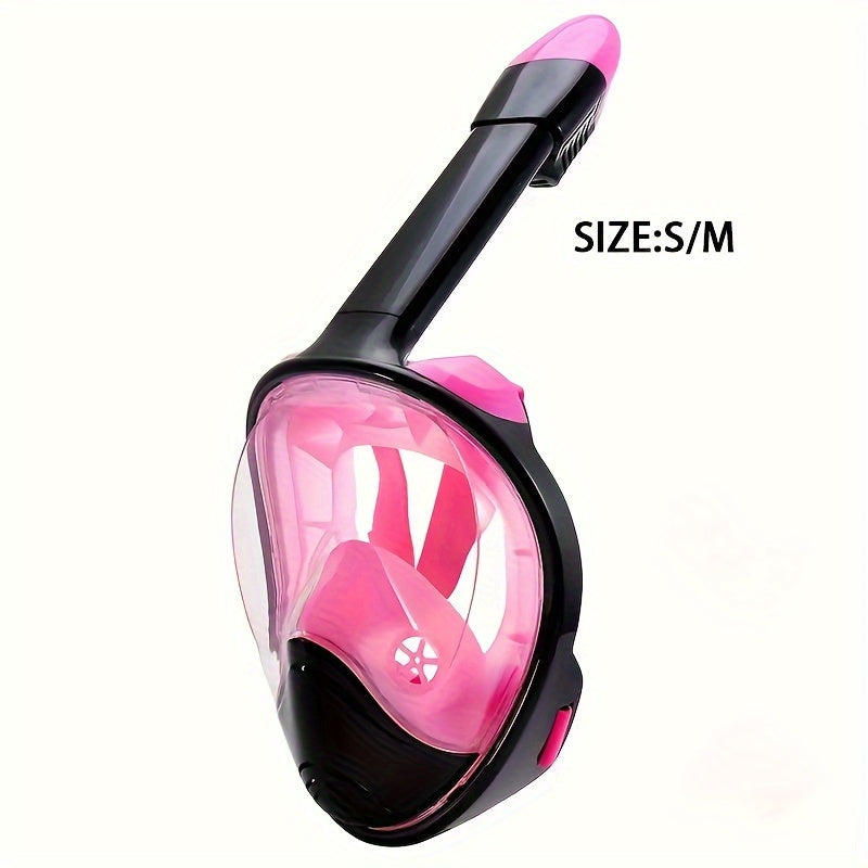 Maschera Snorkel per Viso Intero – Visione Panoramica a 180° e Montaggio per Fotocamera per un'Esperienza Subacquea Perfetta