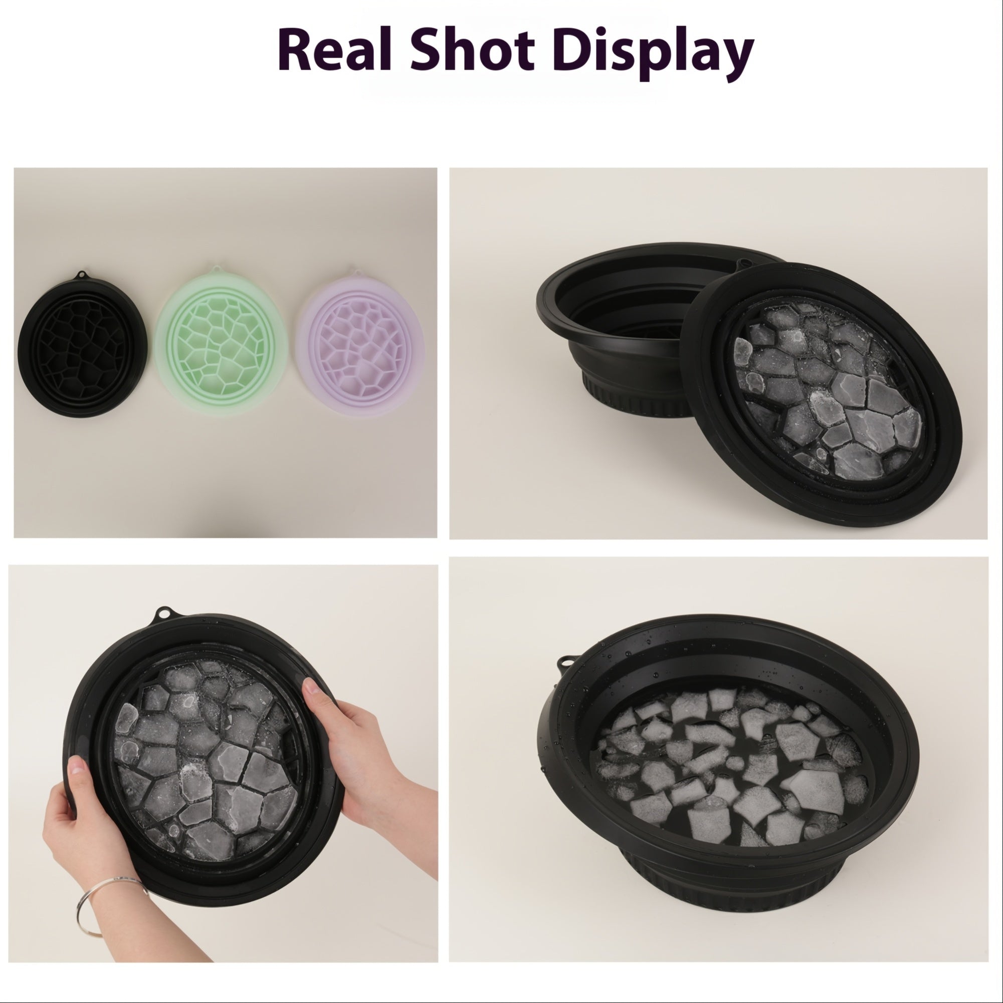 FlexiCool Stampo per Ghiaccio in Silicone – Pratico e Compatto per Rinfrescanti Pediluvi