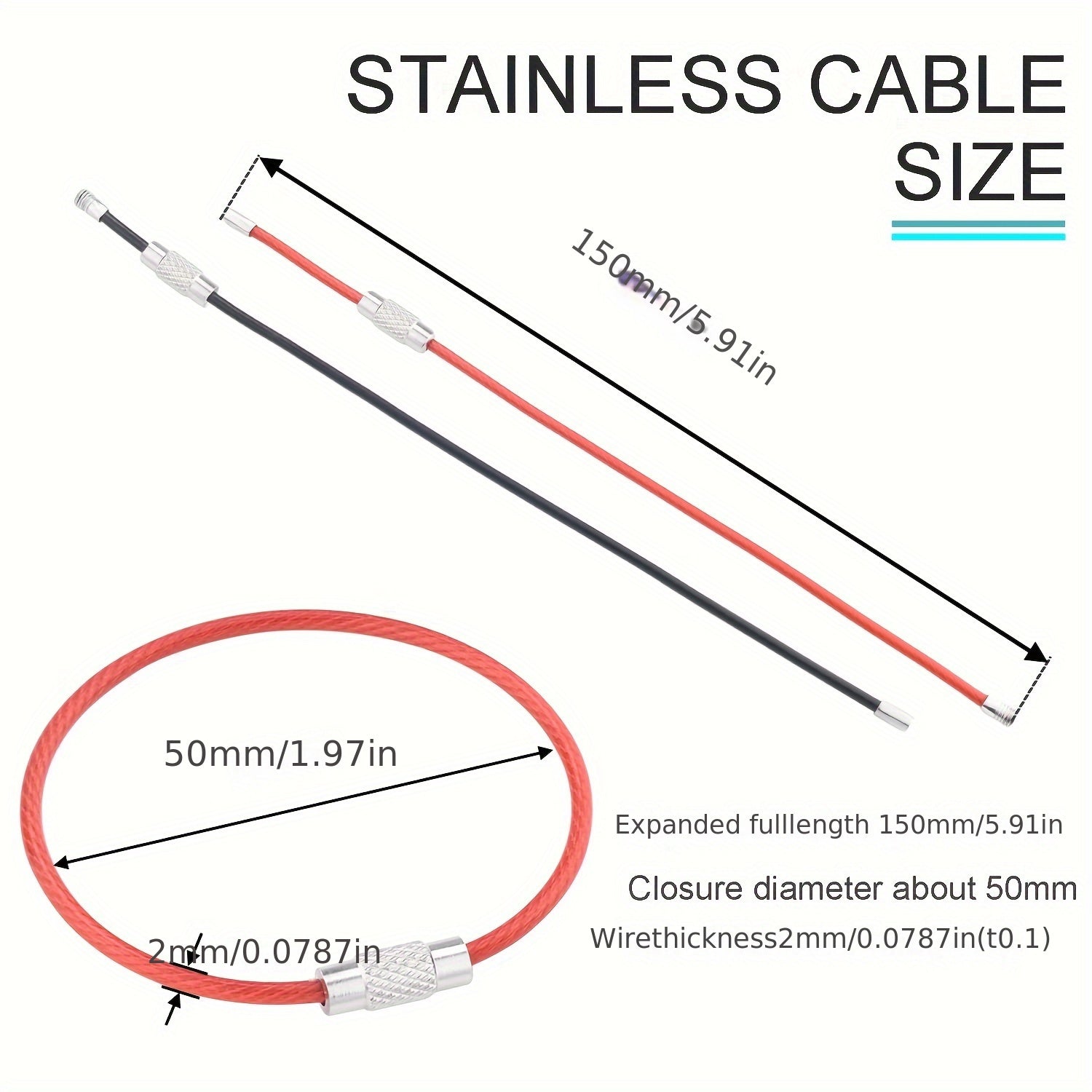 Set di Portachiavi in Acciaio Inossidabile – Portachiavi Resistenti per Viaggi e Attività all'Aperto