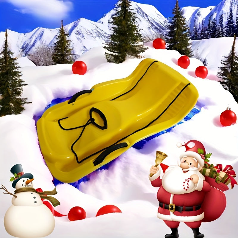 Sledino da Sci Versatile con Freno – Perfetto per Neve, Erba e Ghiaccio, Inclusa Corda di Traino