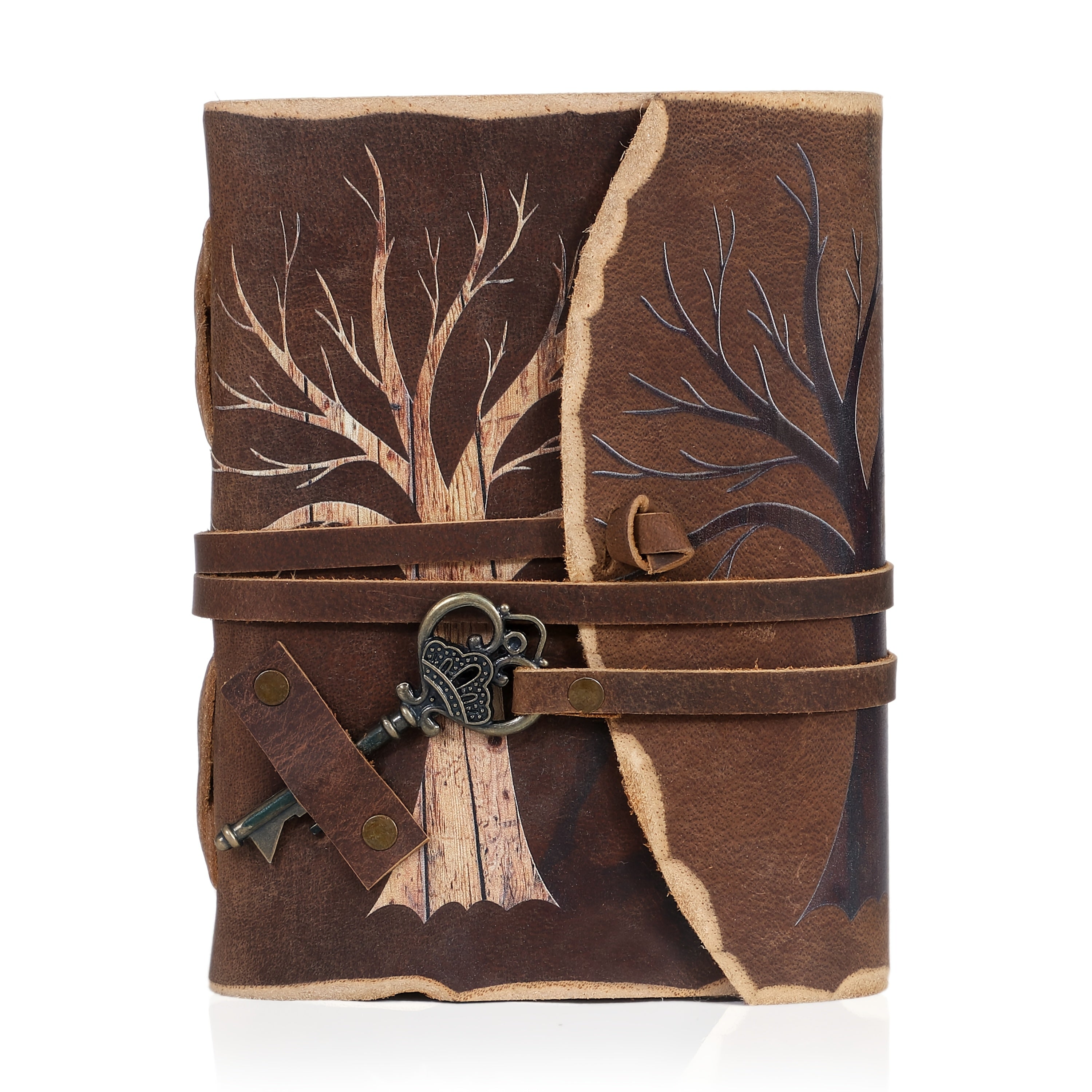 Quaderno Vintage Fatto a Mano con Aspetto in Pelle e Chiusura a Chiave – Per Spiriti Creativi