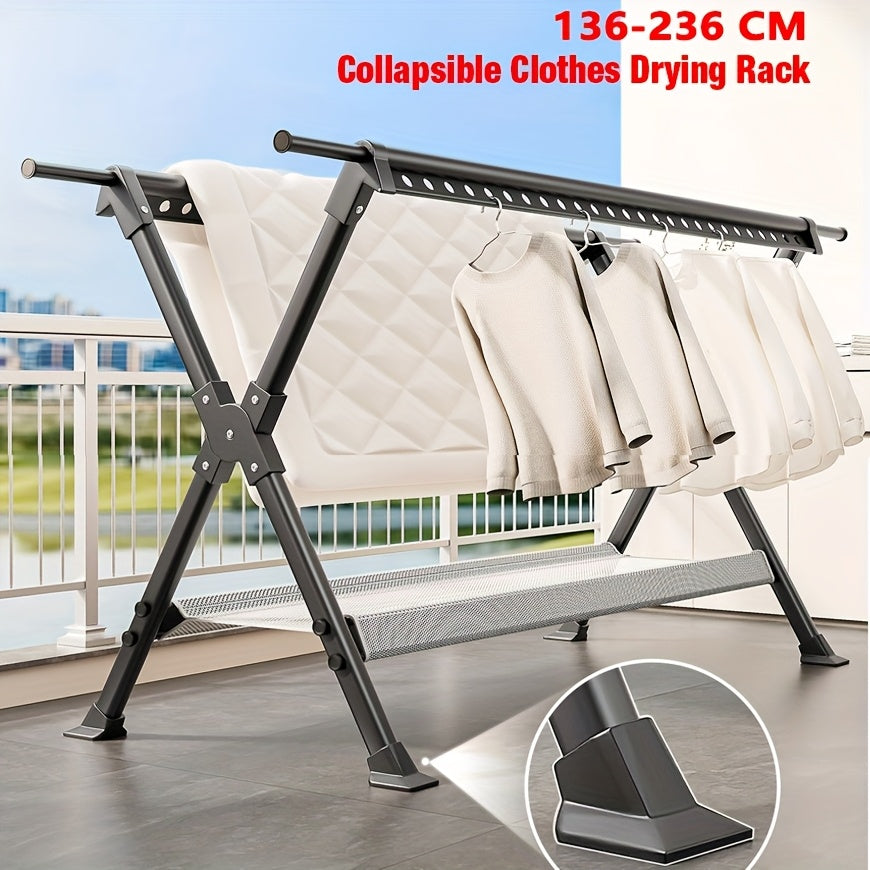 FlexiDry Stendibiancheria – Pieghevole e Spazioso con 36 Fori Antivento