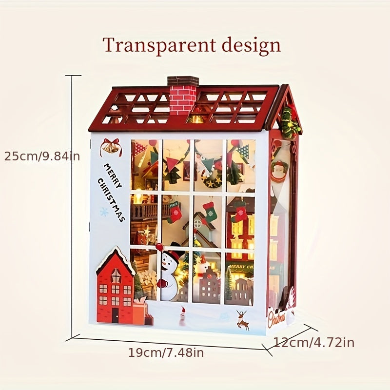Casa di Natale Miniaturale Fai-da-Te – Set di Puzzle 3D per Decorazioni Natalizie e Festive