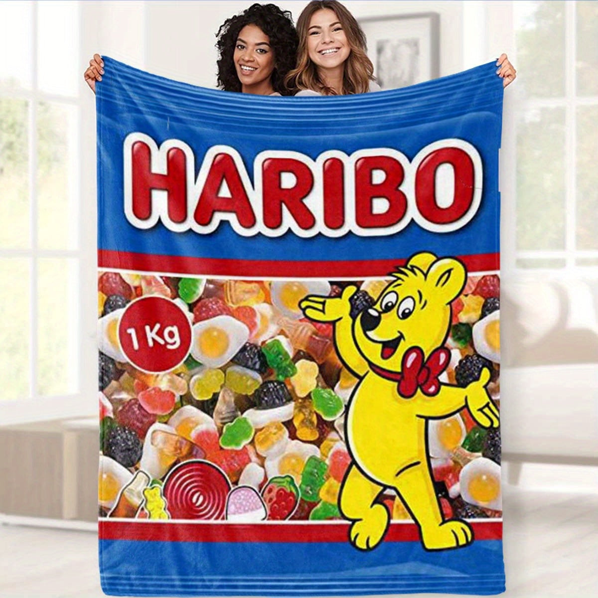 Coperta Dolciumi Haribo  – Morbida e Colorata per Bambini