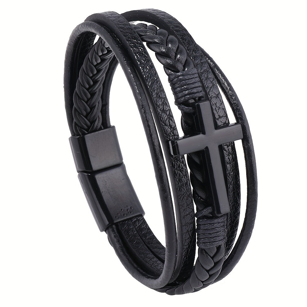 Bracciale in Pelle Spirituale - Per l'Uomo Moderno
