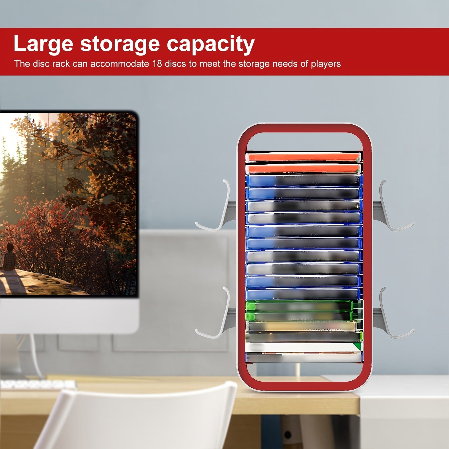 Supporto Universale per Dischi di Gioco e Supporto per Controller – Per PS5, PS4, Switch e Xbox