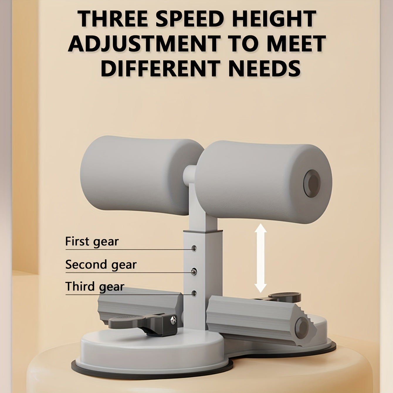 Assistente per Sit-Up Regolabile con Doppie Ventose – Ideale per Allenamento a Casa e Core Training