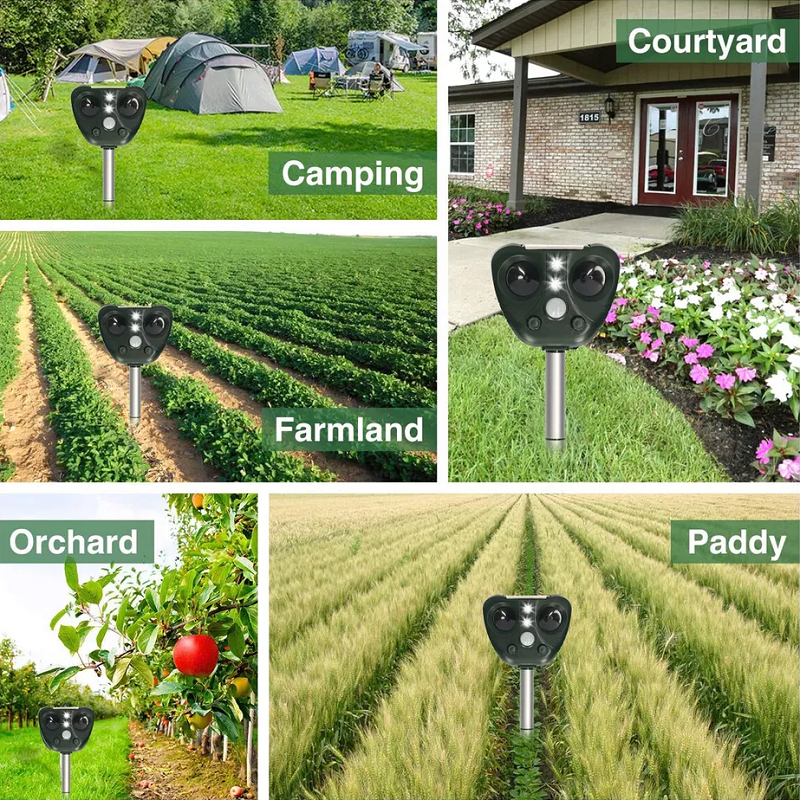 Dispositivo Scaccia Uccelli Ultrasuoni Solare – Senza Fili e Resistente alle Intemperie per Esterni