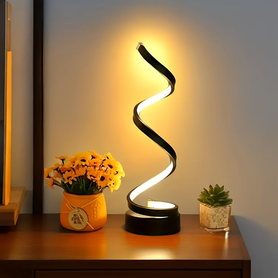 Lampada da Scrivania LED a Spirale – Illuminazione Moderna Dimmabile
