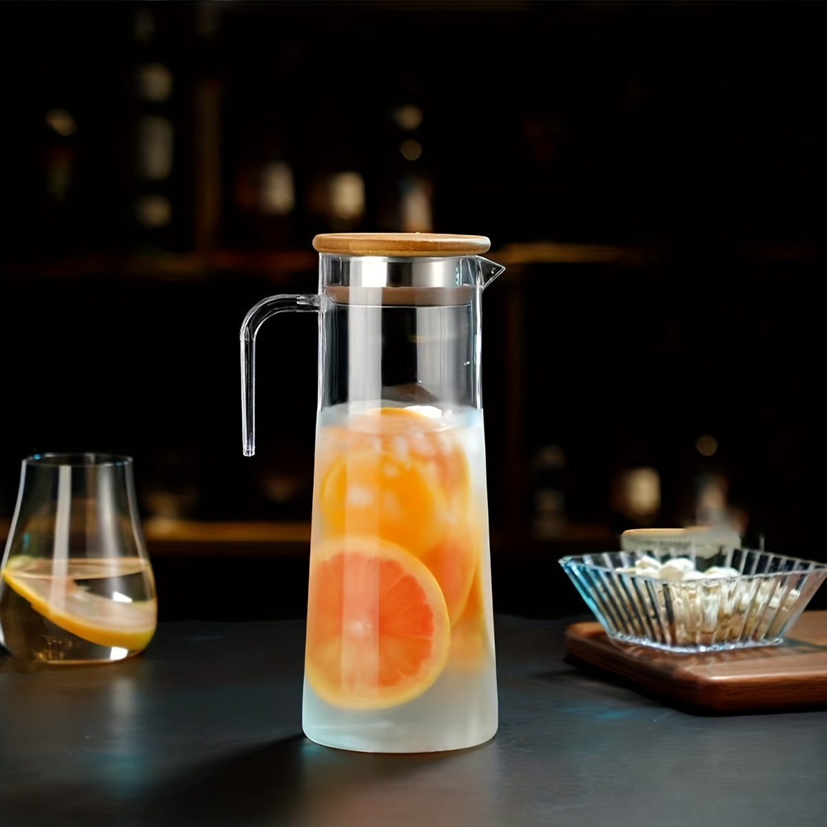Caraffa di Vetro con Coperchio – Ideale per Succo, Bubble Tea e Bevande Rinfrescanti Estive