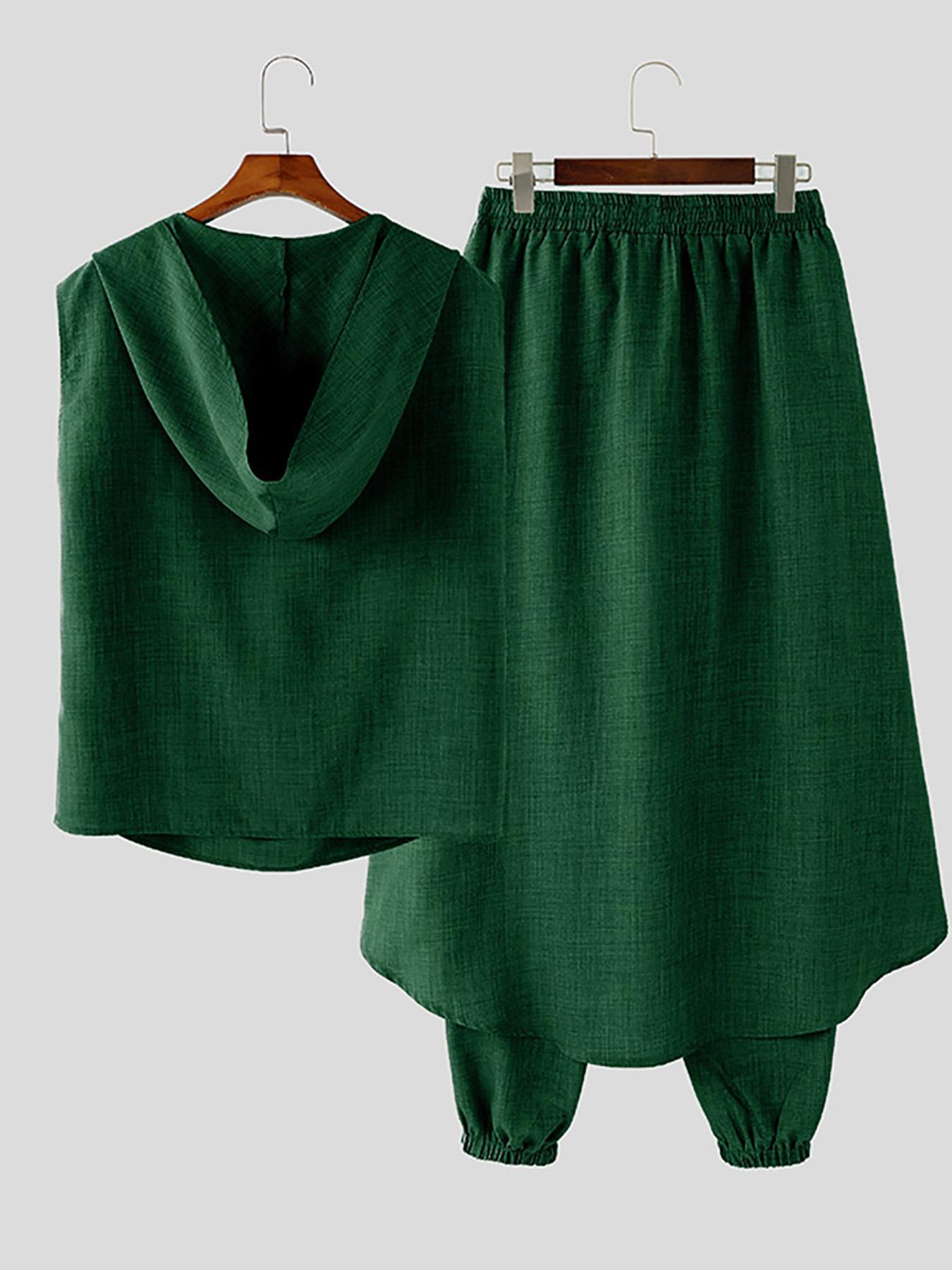 Set Mid-Length da Uomo – Gilet Senza Maniche e Pantaloni Baggy