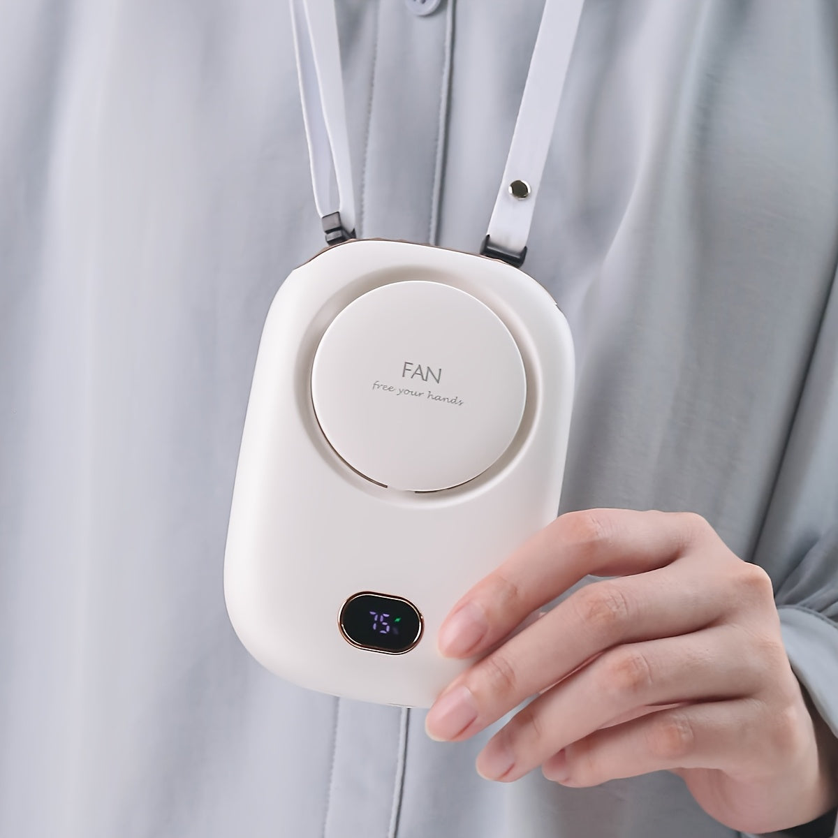 Ventilatore Mini da Collo Ricaricabile USB – Leggero con Velocità Regolabili