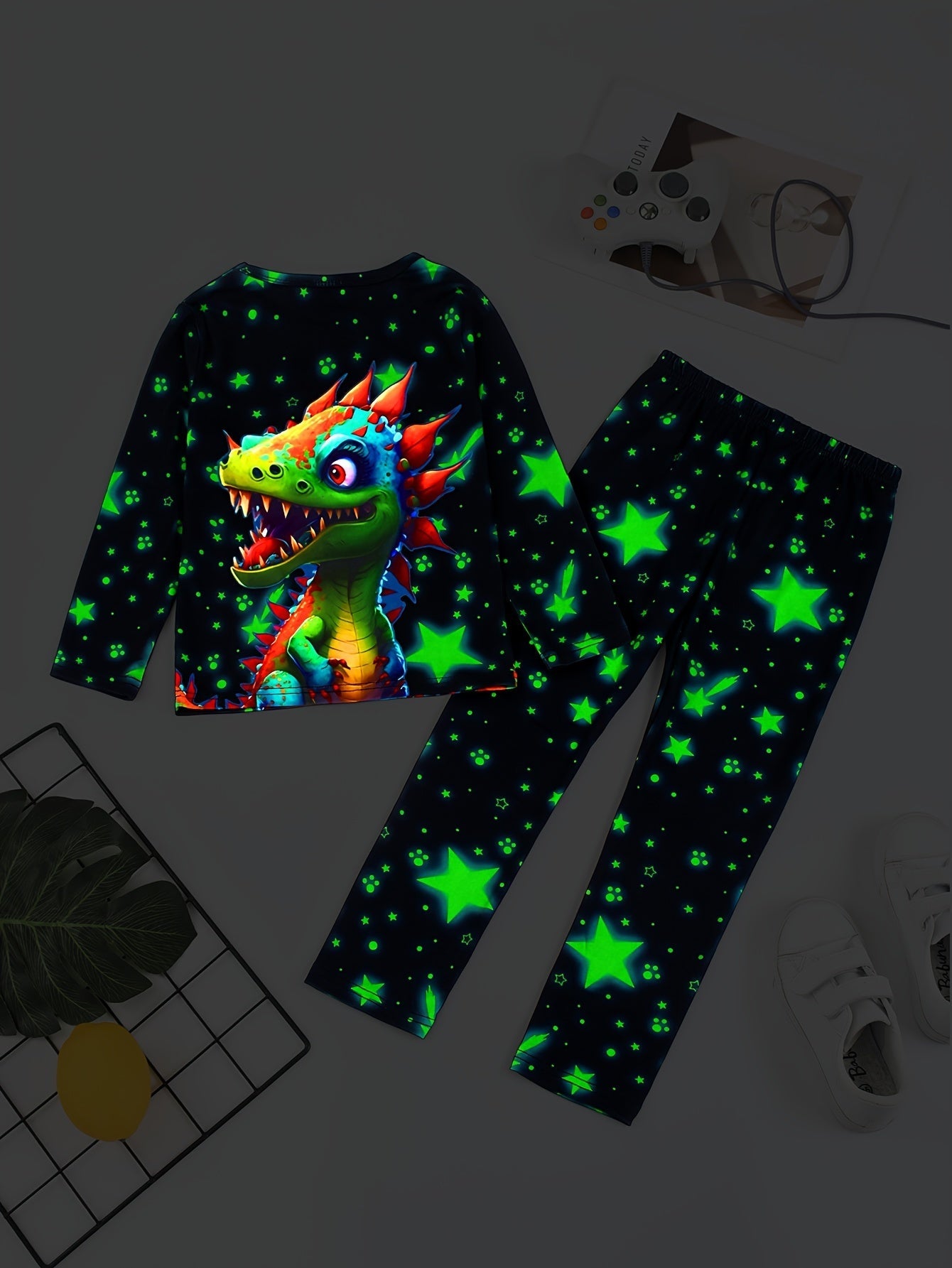 DinoGlow Set Pigiama - Serate Brillanti per Bambini Avventurosi