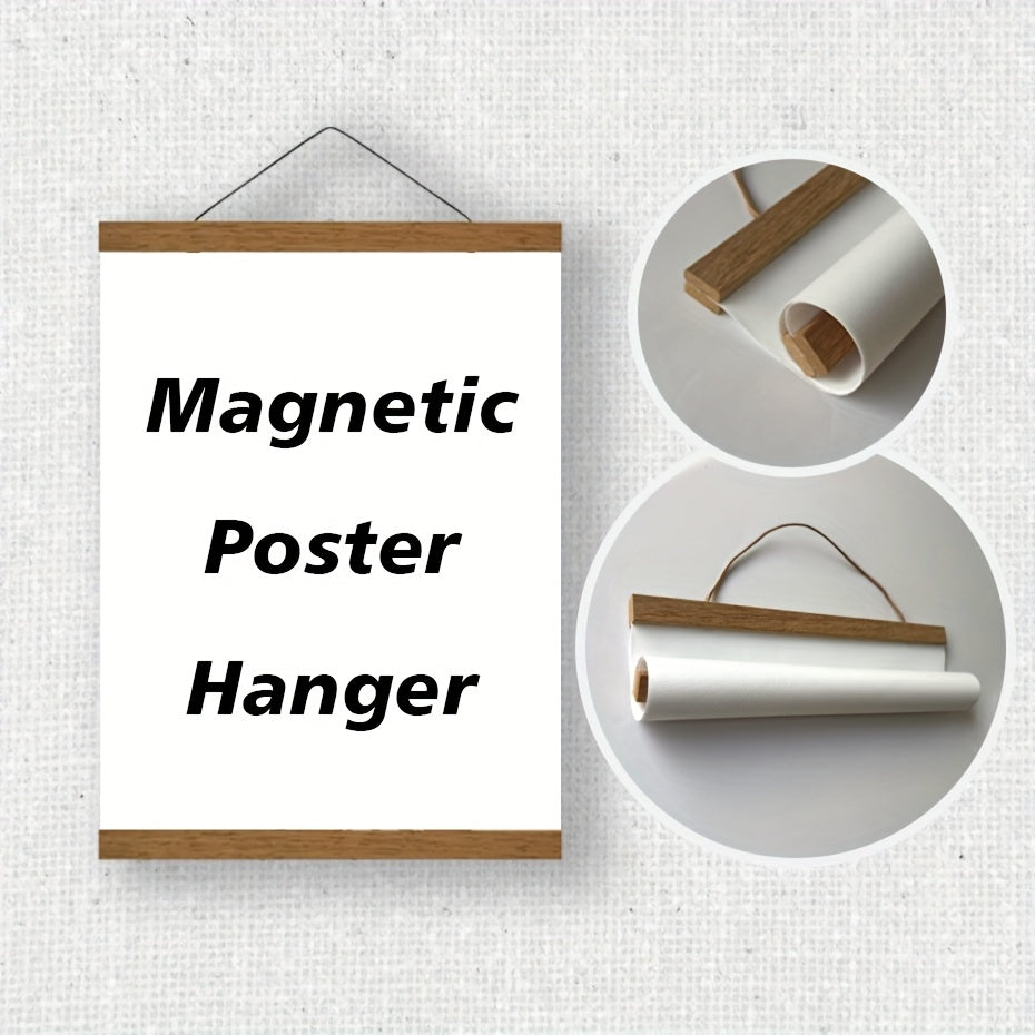 Appendino Magnetico in Legno per Poster – Decorazione da Parete Semplice e Stile