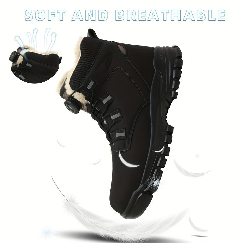 Stivali da Lavoro Sicuri per Uomini con Punta in Acciaio e Fleece – Resistente e Antipunctura