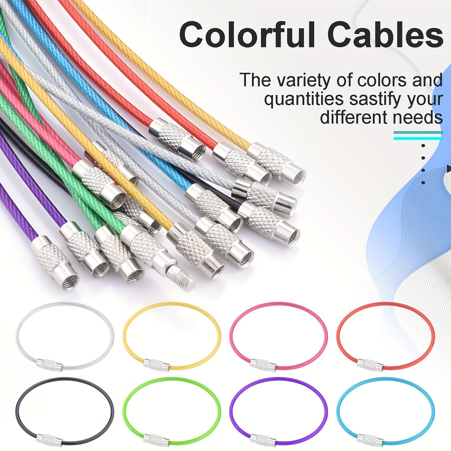 Set di Portachiavi in Acciaio Inossidabile – Portachiavi Resistenti per Viaggi e Attività all'Aperto