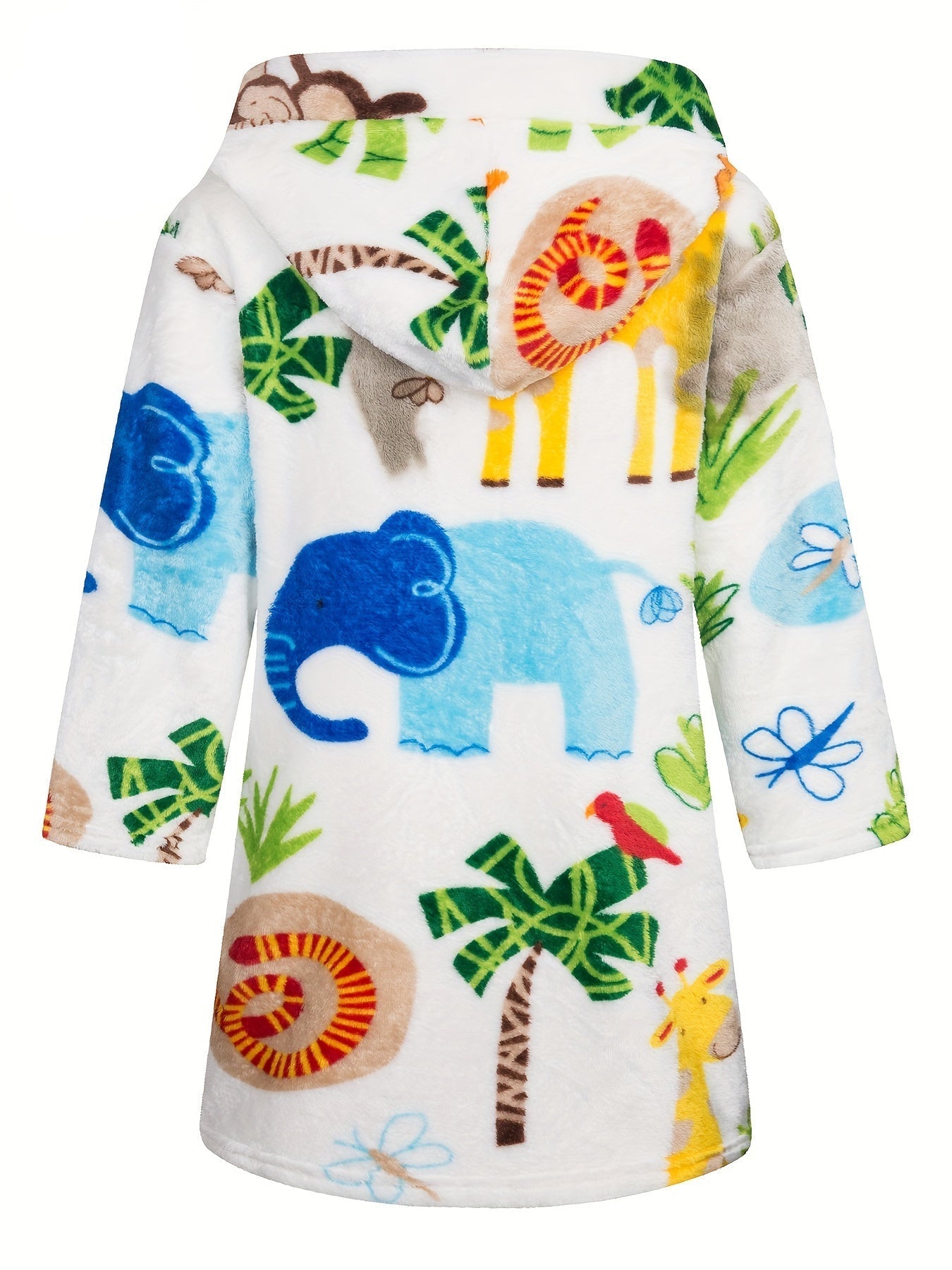 Accappatoio in flanella per bambini con stampa animale – Super morbido e comodo per ragazzi e ragazze