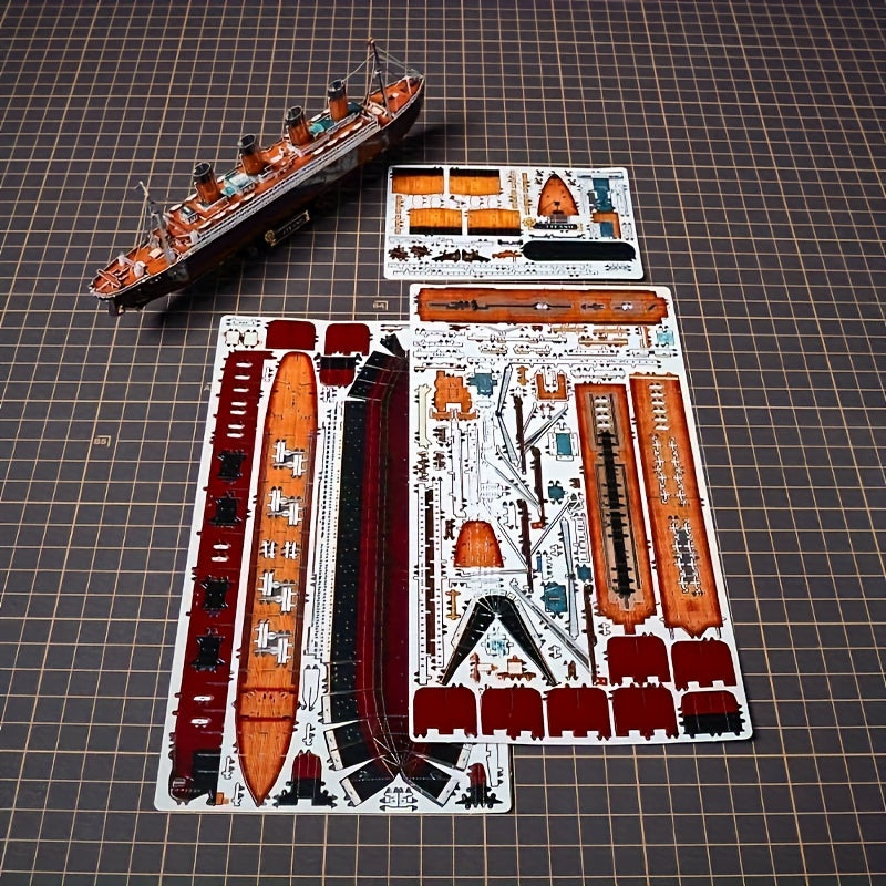 Kit di Modello in Metallo 3D Titanic – Modello DIY Dettagliato per Creativi
