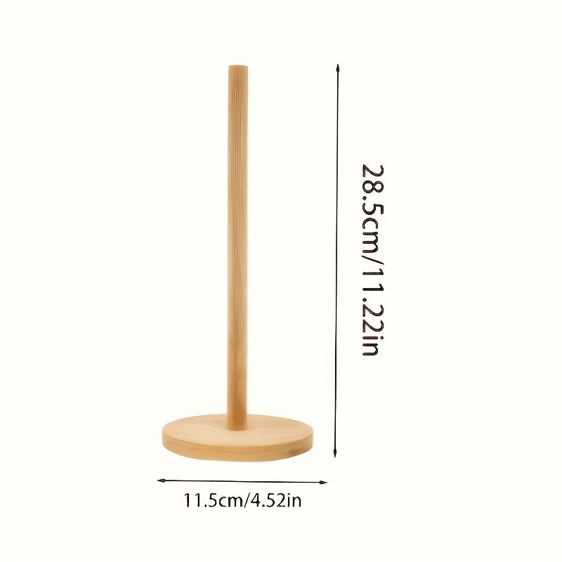 Portarotolo da Cucina in Bambù con Finitura Naturale – Elegante e Pratico per il Piano di Lavoro