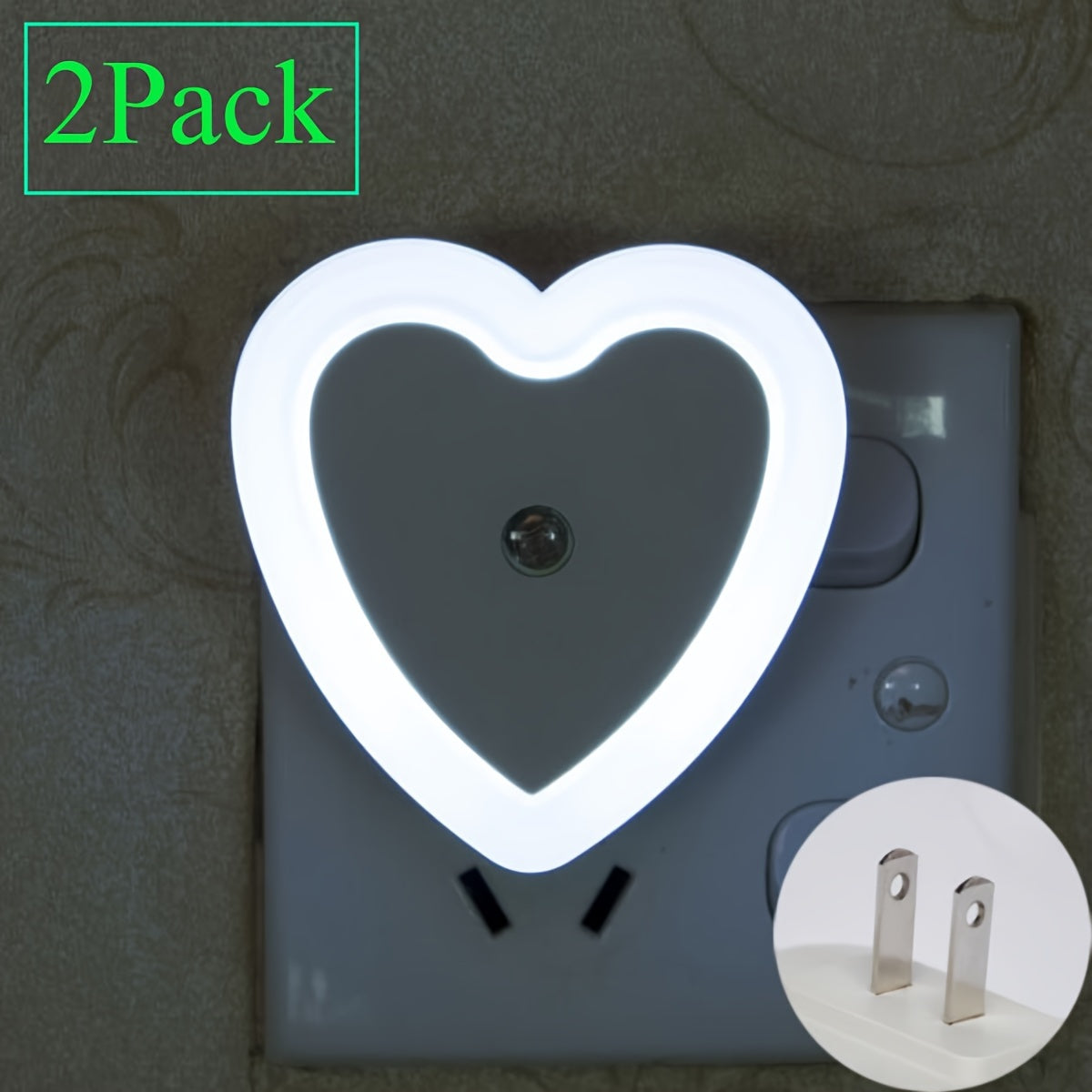 HeartGlow LED Notturno - Illuminazione Intelligente Dusk-to-Dawn