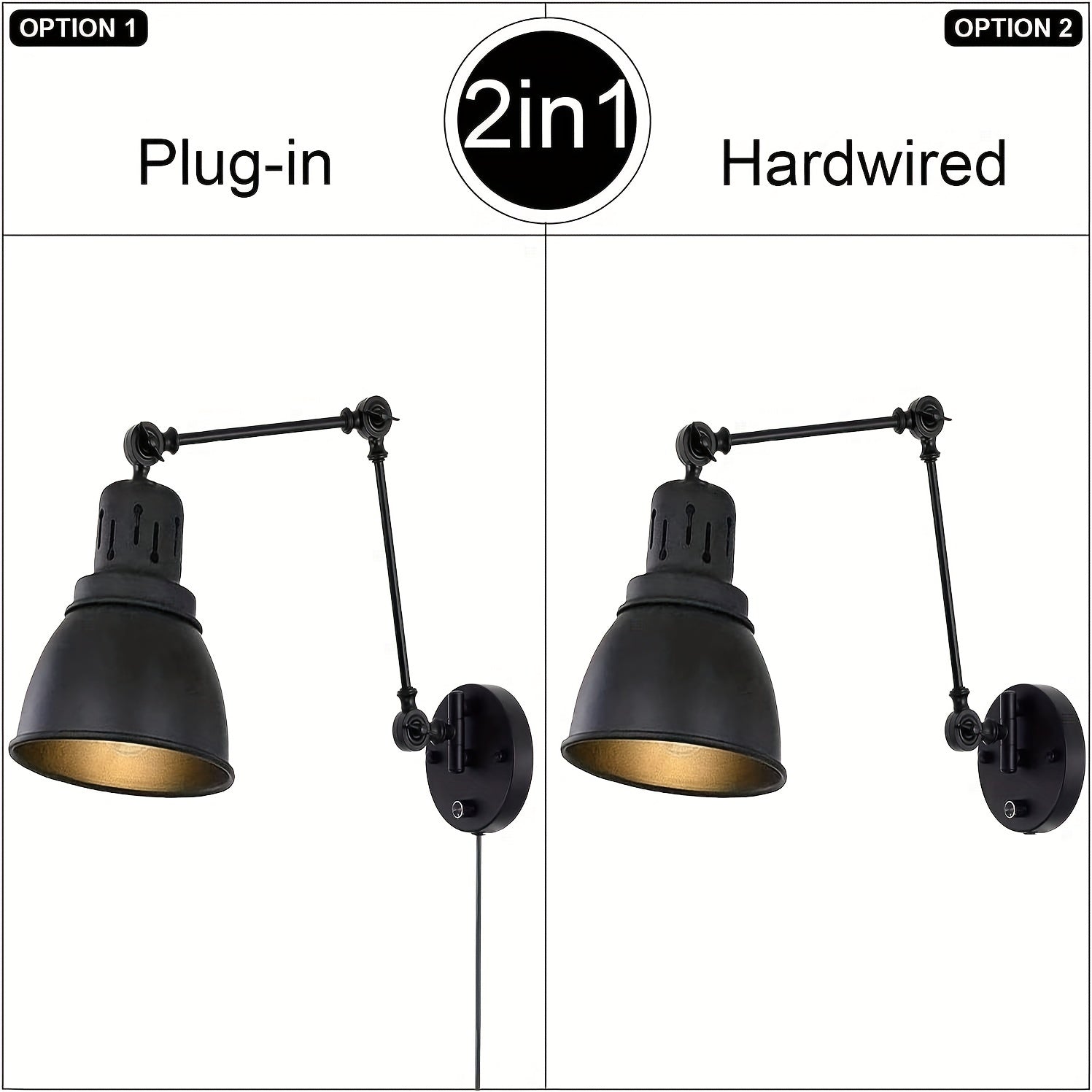 Lampada da Parete Retro Industriale - Per Illuminazione Atmosferica e Stile