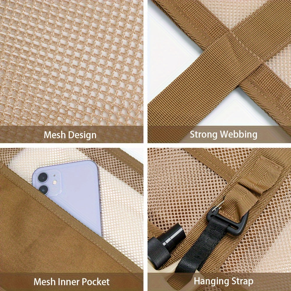 Borsa da Spiaggia in Rete Leggera e Spaziosa – Tote Pieghevole da 40L con Manici Fissi e Parte Superiore Aperta