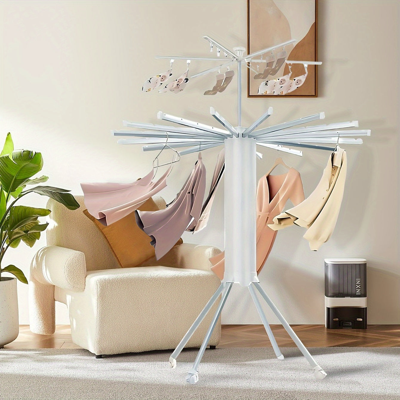 Stendibiancheria a Forma di Polpo Cilindrico – Portatile e Espandibile