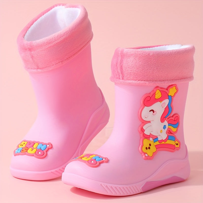 Stivali da pioggia per bambini con Cartone Esploratore Spaziale – Caldi e Impermeabili per l'Inverno