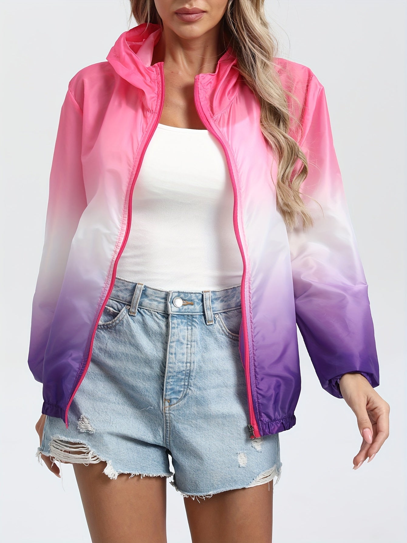 Giacca Estiva Leggera con Cappuccio per Donne – Traspirante e Protettiva per Attività all'Aperto