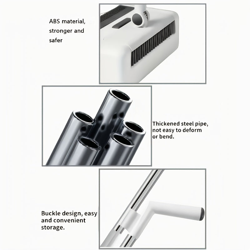 Set di Scopa e Paletta 3-in-1 Pieghevole – Soluzione Pratica per Pulizie Veloci ed Efficienti