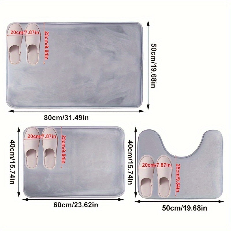 Set di Tappetini da Bagno in Morbida Schiuma Memory - Per Comfort e Lusso