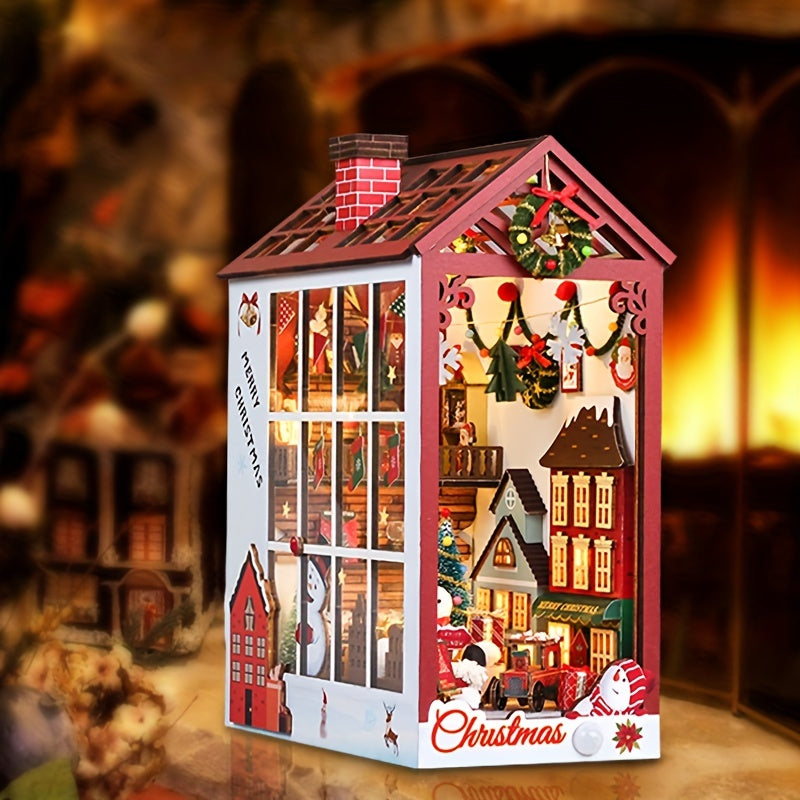 Casa di Natale Miniaturale Fai-da-Te – Set di Puzzle 3D per Decorazioni Natalizie e Festive