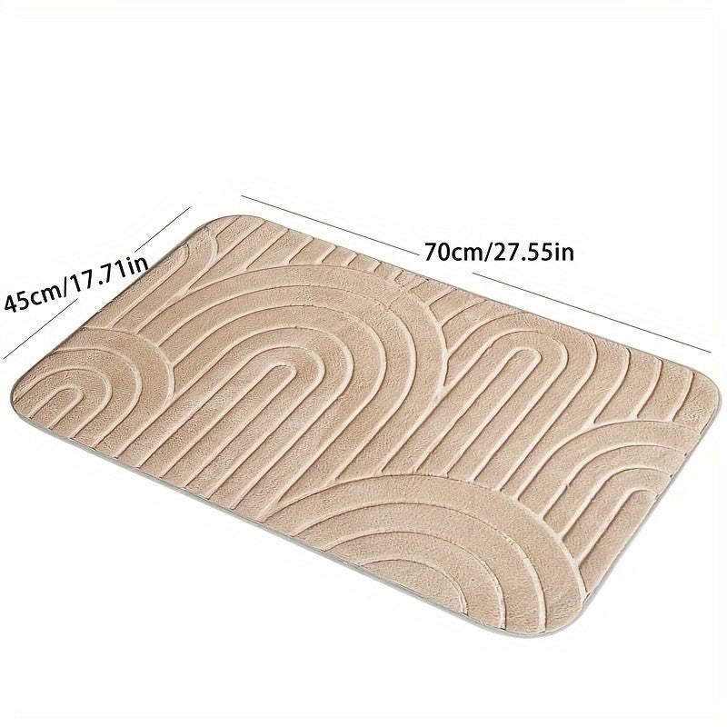 Tappetino da Bagno Antiscivolo Geometrico – Confortevole e Stile per il Tuo Bagno