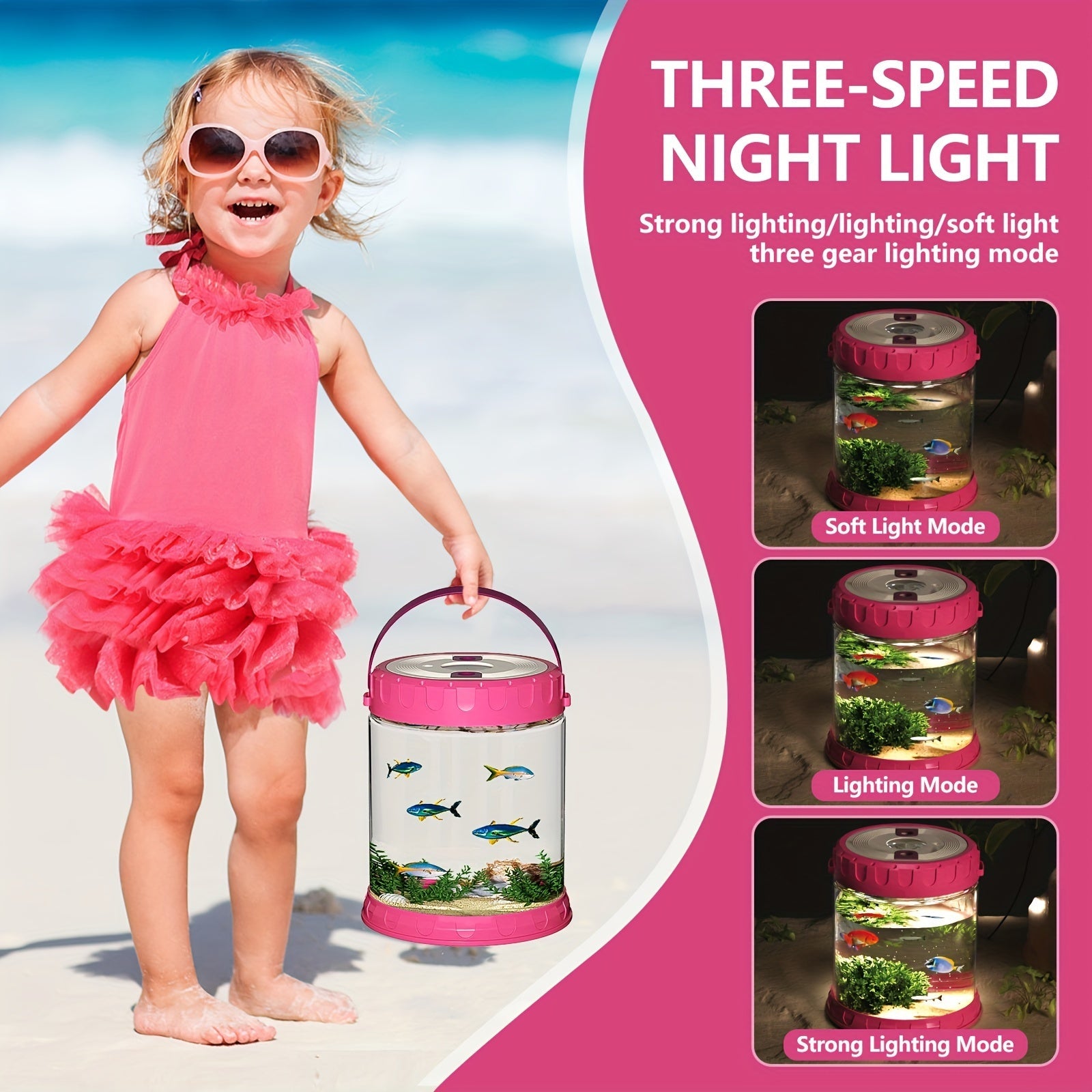 Set da Spiaggia per Bambini – Completo di Secchiello Pieghevole, Paletta e Rete per Esplorazione all'Aperto