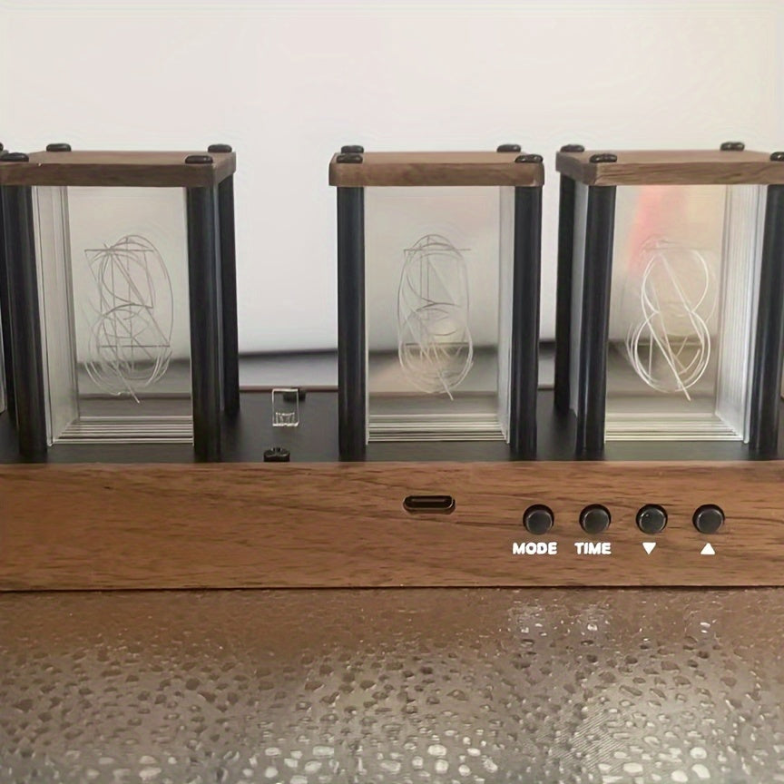 Orologio a Tubo Retro Moderno – Orologio Digitale RGB LED per Decorazione d'Interni Unica