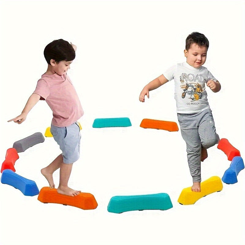 Set di Blocchi di Equilibrio Educativi per Bambini – Pietre Colorate per Interni ed Esterni