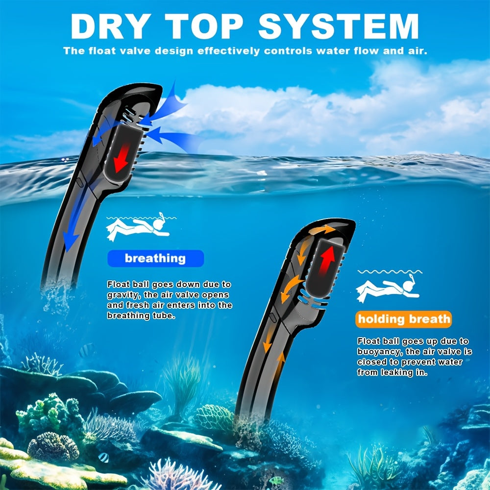 AquaClear Set da Snorkeling – Impermeabile, Confortevole e Con Ampia Visibilità