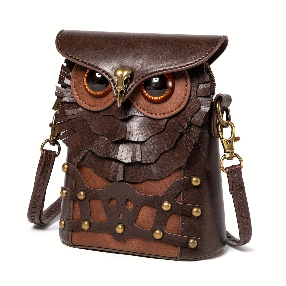 Borsa a Spalla Mini Steampunk Gufo – Audace e Funzionale